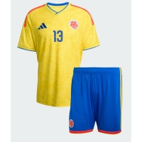 Camiseta Colombia Yerry Mina #13 Primera Equipación Replica Mundial 2026 para niños mangas cortas (+ Pantalones cortos)